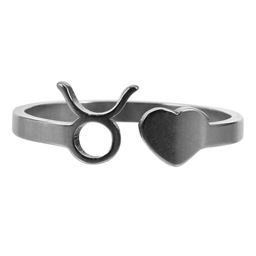 DIKACA Verstellbarer Damenschmuck Ring Offener Sternzeichenring Goldfarben Eleganter Fingerschmuck Modisch Vielseitig für Alltag Party und Besondere Anlässe Geeignet von DIKACA