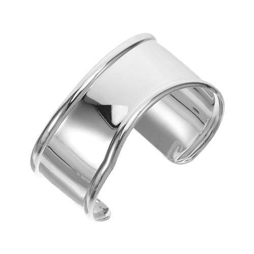 DIKACA Verstellbares Damen Armband Offene Manschette Breites Metallarmband Modernes Design Elegant Handgelenkschmuck Für Alltag und Festliche Anlässe von DIKACA