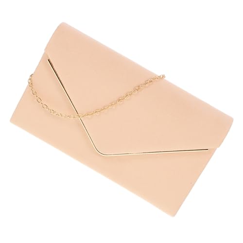 DIKACA Vintage Damen Schultertasche Elegant Leichte Umhängetasche mit Kettenriemen Modische Abendhandtasche für Feier Party und Formelle Anlässe Minimalistisches Design Moderate von DIKACA