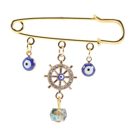 DIKACA Vintage Evil Eye Brosche Anstecknadel für Damen und Herren Modischer Schal Cardigan pin Dekoratives Accessoire für Hochzeit Party Business event und Festliche Anlässe von DIKACA