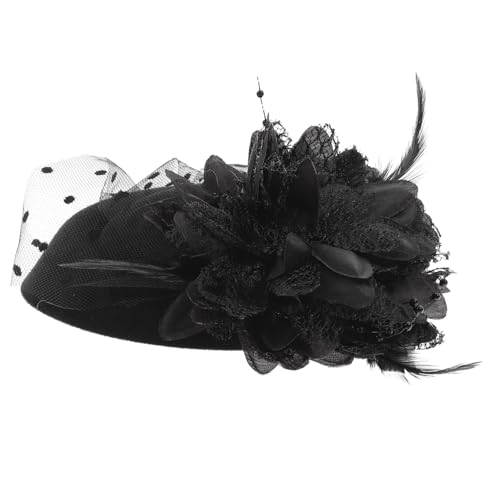 DIKACA Vintage Fascinator Haarclip mit Perlen und Federn Eleganter Haarschmuck für Damen Geeignet für Tea Party Hochzeit Cocktail Weihnachtsfeier Modisches Accessoire für Besondere von DIKACA