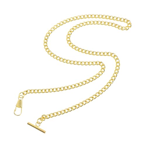 DIKACA Vintage Metall Taschenuhr Kette mit T bar Verschluss Jeans Gürtel Kette für Herren Damen Robustes Metall Accessoire in Gold Vielseitig als Uhrhalter und Schlüsselanhänger Geeignet DIKACA Vintage Metall Taschenuhr Kette mit T bar Verschluss Jeans Gürtel Kette für Herren Damen Robustes Metall Accessoire in Gold Vielseitig als Uhrhalter und Schlüsselanhänger Geeignet von DIKACA