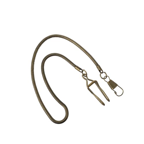 DIKACA Vintage Taschenuhrkette aus Metalllegierung Robuste Retro Wallet Chain mit Stilvollem Bronze schlangendesign Geeignet für Uhrenhalter Gürtel und Schlüsselanhänger von DIKACA