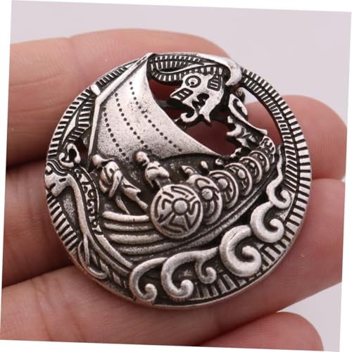 DIKACA Vintage Wikinger Boot Brosche Damen Antik Metall Pin Keltischer Stil Robust Elegant für Kleidung Jacken Hüte Rucksäcke Festliche Anlässe von DIKACA