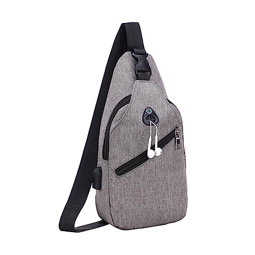 DIKACA Wasserdichte Herren Schultertasche Sportlicher Brustbeutel mit Verstellbarem Riemen Großer Kapazität Leichtes Elastisches Material für Reisen Business Outdoor und Alltag von DIKACA