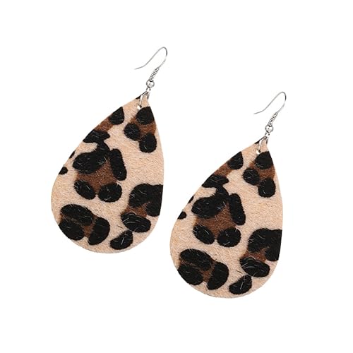 DIKACA Wasserfall Leopard Print Ohrringe Damen Tropfenförmig Kunstleder Dangle Accessoire für Alltag Party und Banquet DIKACA Wasserfall Leopard Print Ohrringe Damen Tropfenförmig Kunstleder Dangle Accessoire für Alltag Party und Banquet von DIKACA