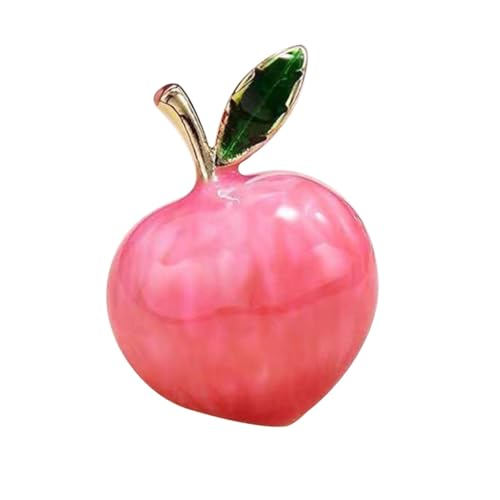 DIKACA Wasserperlenbrosche Anstecknadel Pfirsich design Emaille Lapel Pin für Damen Jacke Mantel Strickjacke Kostüm Accessoire Schmucknadel mit Sicherem Halt und Einfacher Befestigung von DIKACA