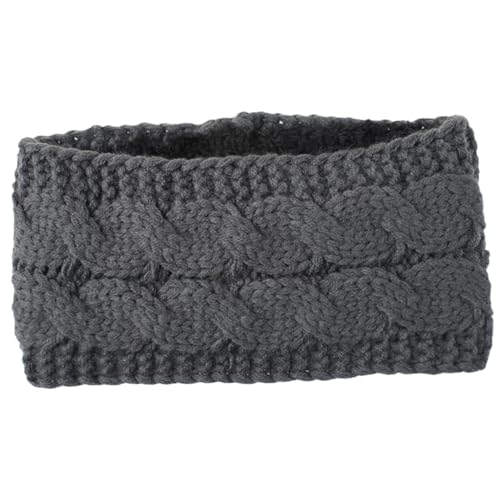 DIKACA Winter Weiches Stirnband Damen Warmes Dehnbares Breites Wollhaarband für Kalte Tage Kuschelweiches Gestricktes Headband mit Ohrenschutz für Herbst und Winter von DIKACA