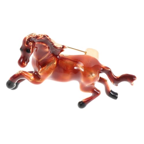 DIKACA Zinklegierung Pferde-brosche Leicht Langlebig Vintage Stil Tier-anstecker für Damen Modische Chinesische Neujahrsschmuck Eleganter Cartoon Schal Pin für Business Freizeit von DIKACA