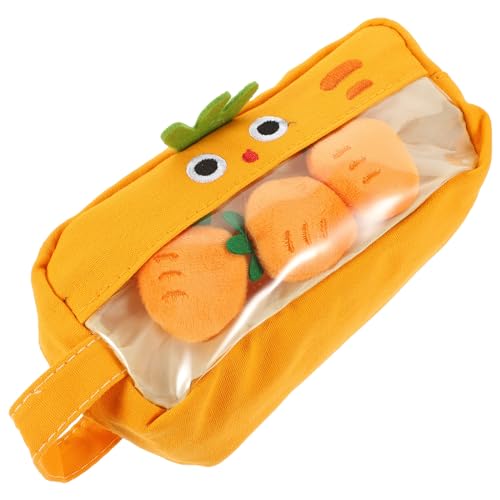 DIKACA Federmäppchen Obst Stiftetasche Für Studenten Plüsch Federmäppchen Stift- Und Bleistift-Organizer Kawaii Federmäppchen Studentengeschenk Etui Geldbörse Segeltuch Hohe Kapazität von DIKACA