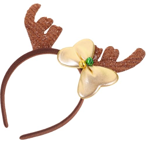 DIKACA Plüsch-geweih-stirnband Gefälligkeiten Für Weihnachtsfeiern Stirnband Für Waldtiere Haarschmuck Für Weihnachten Weihnachtsstirnband Weihnachts-headbopper Weihnachtshirsch Haarteil von DIKACA