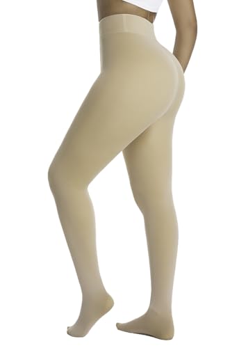 DIKER Thermo Strumpfhose Damen Winter - Warme Gefütterte Strumpfhose, Thermostrumpfhose Damen Hautfarbe, Hoher Bund, Elastisch, Strumpfhose gefüttert mit Extra Langer Option DIKER Thermo Strumpfhose Damen Winter - Warme Gefütterte Strumpfhose, Thermostrumpfhose Damen Hautfarbe, Hoher Bund, Elastisch, Strumpfhose gefüttert mit Extra Langer Option von DIKER