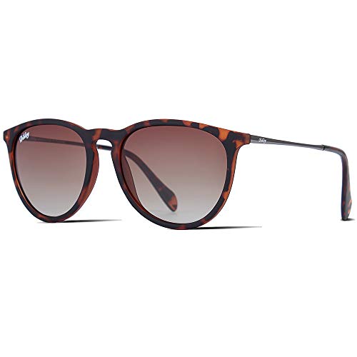 DIKLEY Vintage Polarisierte Sonnenbrille für Damen Herren Rund Retro UV400 Schutz Ultraleicht Rahmen von DIKLEY