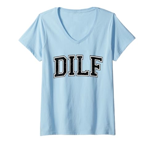 Damen DILF, Gymnastik, ATHLETISCHER SPORTSTIL, Vater T-Shirt mit V-Ausschnitt Damen DILF, Gymnastik, ATHLETISCHER SPORTSTIL, Vater T-Shirt mit V-Ausschnitt von DILF & MILF COUPLES TEES FOR MOMS DADS PARENTS