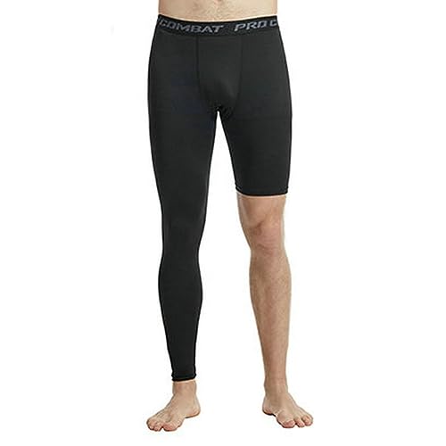 DILOFX Herren Basketball Single Leg Tight Sporthose 1/2 One Leg Compression Pants Athletic Base Layer Unterwäsche, Schwarz-1, X-Groß DILOFX Herren Basketball Single Leg Tight Sporthose 1/2 One Leg Compression Pants Athletic Base Layer Unterwäsche, Schwarz-1, X-Groß von DILOFX