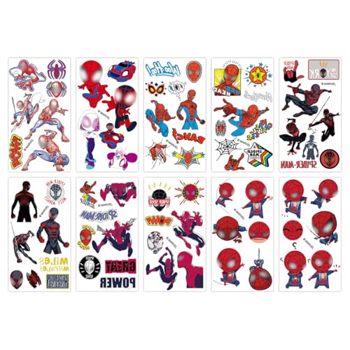 100pcs Amazing Friends Kinder Tattoos Spidey und Seine super-Freunde Temporäre Tattoos 6 Sheets von DILYUPE