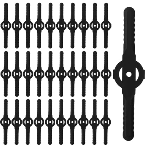 DILYUPE 30 Stück Ersatzmesser Rasentrimmer,Kunststoff Rasentrimmer Messer,Trimmer Messer,Kunststoffmesser Rasentrimmer,Ersatzmesser Rasenmäher für Kunststoffmesser Akku von DILYUPE