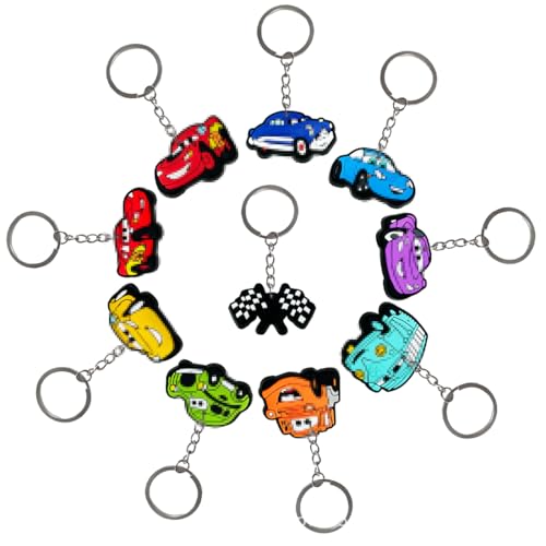 DILYUPE Schlüsselanhänger, 10 Stück PVC Schlüsselbund Keyring Keychain Dekoration Merchandise, Geschenke für Erwachsene und Kinder von DILYUPE