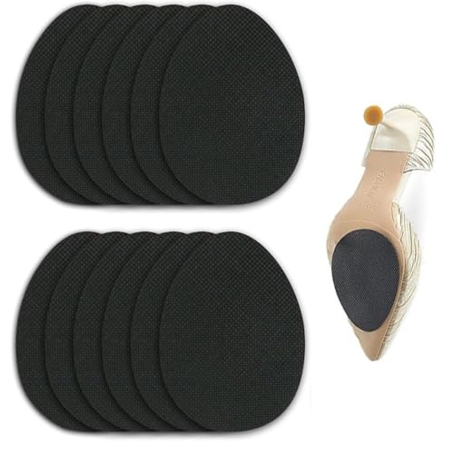 Gummisohlen zum Aufkleben 12 STK Schuhsohlen Reparatur Gummi Protektoren Anti Rutsch Sohle Pads Aufkleber für Rutschfeste Schuhe von DILYUPE