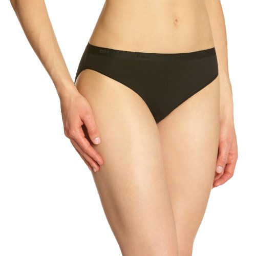 DIM Damen Slips 3er Pack | Les Pockets Ecodim | Baumwolle & Elasthan | Komfortbund | Mehrfarbig | Unsichtbar unter der Kleidung Schwarz/Weiß/Grau XXS-XS von Dim