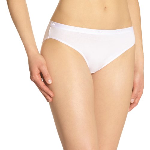 DIM Damen Slips 3er Pack | Les Pockets Ecodim | Baumwolle & Elasthan | Komfortbund | Mehrfarbig | Unsichtbar unter der Kleidung Weiß/Haut/Schwarz S von DIM