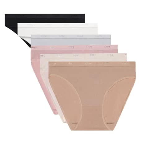 DIM Damen Slips 6er Pack | Les Pockets Ecodim Baumwolle | Weichheit & Komfort | Unsichtbarer Bund | Mehrfarbig | Klassischer Stil Basic Lot M von Dim