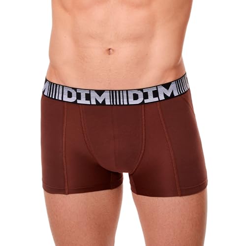 Dim Herren Boxershorts 3D Flex Air Atmungsaktivität x2 Schokoladenbraun/Kaki XXL von Dim