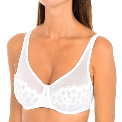 Dim Bh Bügel Generous Broderie Damen x1, White, 90C von DIM