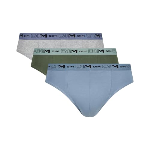 Dim Bio-Baumwolle Stretch | Herren Slip aus Bio-Baumwolle Stretch x3 | Täglicher Halt | Öko-Tex Zertifiziert | Umweltfreundlich und dauerhaft komfortabel. Mehrfarbig 4XL von DIM