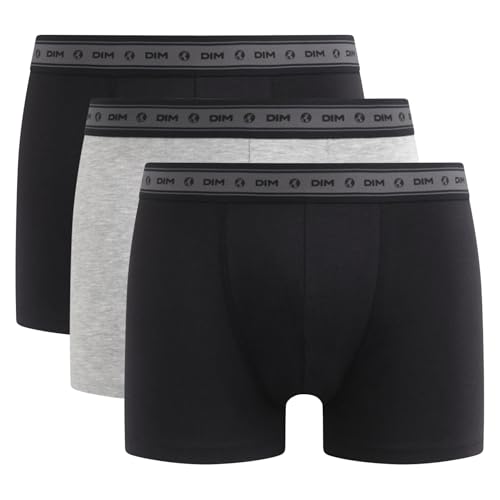 Dim Boxer Herren Bio-Baumwolle Good x3 Schwarz/Grau Perle/Schwarz 5XL von Dim