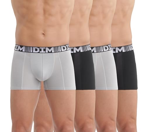 Dim Herren Boxer 3D Flex Air Atmungsaktivität & Bewegungsfreiheit x4 Schwarz/Perlgrau 3XL von DIM