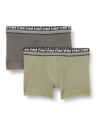 Dim Herren Boxer Stay and Fit 3D Flex Baumwolle x2 Blau Klein/Orange Perlmutt 3XL von Dim