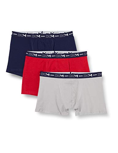 Dim Boxershorts Coton Stretch Aus Baumwolle Optimaler Halt Atmungsaktiv Multipack Herren x3, Denimblau/Topasrot/Stahl, XXL Dim Boxershorts Coton Stretch Aus Baumwolle Optimaler Halt Atmungsaktiv Multipack Herren x3, Denimblau/Topasrot/Stahl, XXL von DIM