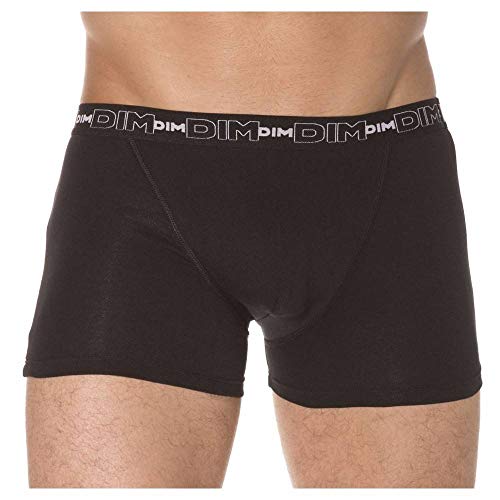 DIM Herren Boxer 3er Pack | Atmungsaktive Stretch-Baumwolle | Optimaler Halt | Ohne Etikett Schwarz/Grau/Weiß L von DIM