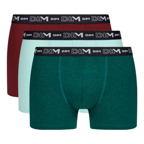 Dim Boxershorts Coton Stretch Aus Baumwolle Optimaler Halt Atmungsaktiv Multipack Herren x3 Multicolor 8 von DIM