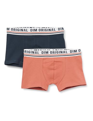 Dim Boxershorts Original Design Junge x2, Dunkelblau / Erdrot, 10 Years von DIM