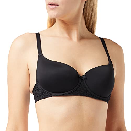 Dim Bügel-Demi-BH aus Mikrofaser und recycelter Blumenspitze Damen Black 75C von DIM