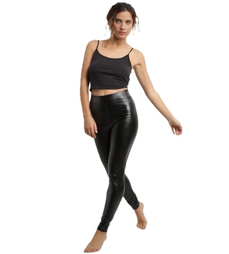 Dim Damen Effet Cuir Relax & Go X1 Leggings, Schwarz, Large von DIM