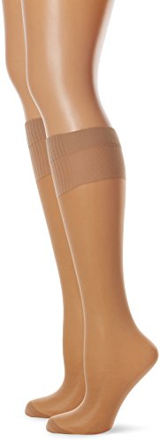 Dim Damen-Kniestrümpfe Absolu Flex x2 Karamell Einheitsgröße von Dim