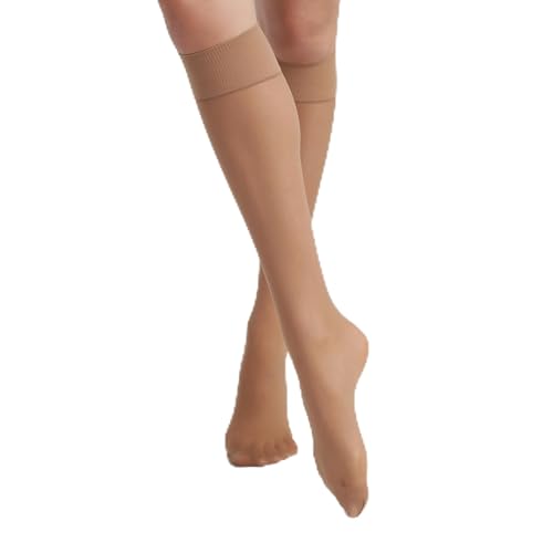 Dim Damen Kniestrümpfe Good Semi Opaque Recyceltes Garn x2 Zimt 35-41 von Dim