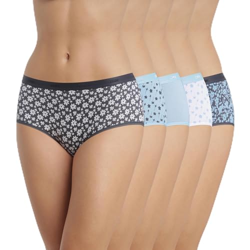 Dim Boxer Lot Les Pockets Baumwolle Farben & Muster Frau x5 Lot Bluebell XXS-XS von Dim