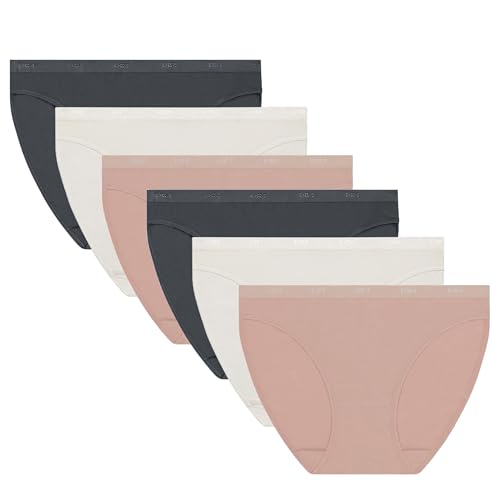 Dim Damen Lot de Culottes Les Pockets Ecodim Unterwäsche, Gr Gran/RSE Ton/BLC, 36 (6er Pack) von DIM