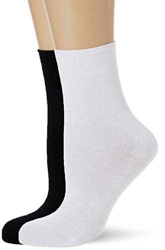Dim Damen Söckchen Modal Sensation Weiche Seide x2 Schwarz/Weiß 35-38 von DIM