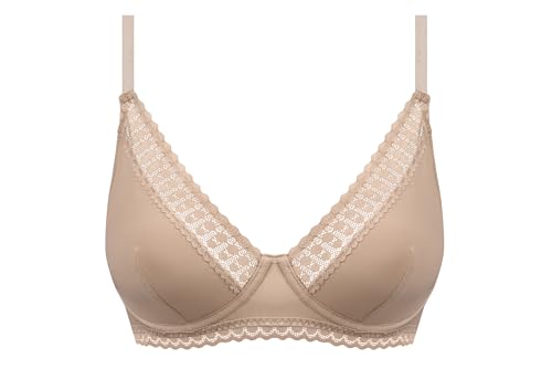 Dim Femme - BH Daily Micro C/A Foulard - x1 | Weiche Mikrofaser | Moderne Dreiecksform | Unsichtbarer Halt | Flache Spitzenverarbeitung New Skin 75E von Dim