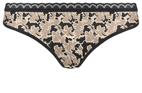 Dim Femme - Tanga Daily Micro x1 | Unsichtbar unter der Kleidung | Ultraweiche Mikrofaser | Spitzen-Details | Täglicher Komfort | Flache Abschlüsse Floral Tableau XXL von DIM