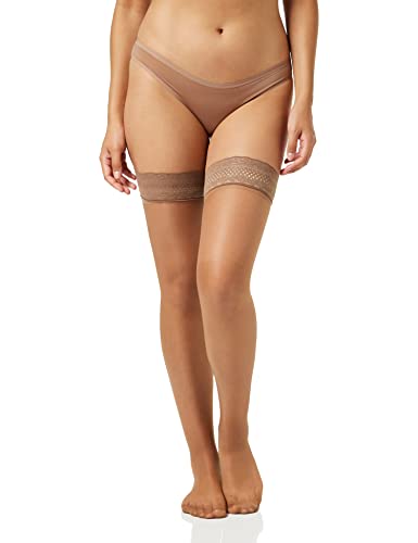 Dim Halterlose Strümpfe Glänzende Up Beauty Sublim Damen x1, Beige, S von DIM