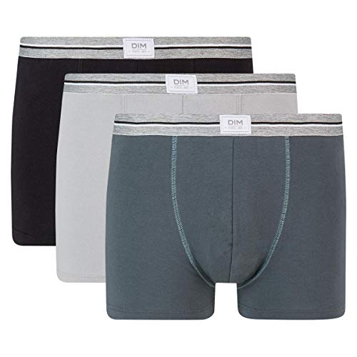 Dim Herren Boxer Ultra-Resist Baumwolle Stretch Durable x3 Stahlgrau/Granitgrau/Schwarz XXL von Dim