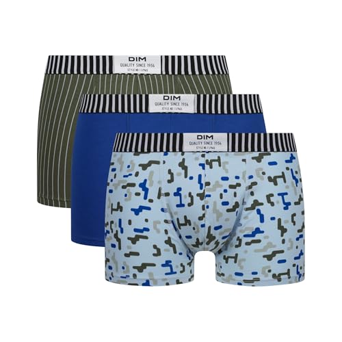 Dim Herren Boxer Vibes Cotton Stretch x3 Mehrfarbig L von DIM