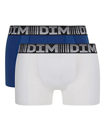Dim Herren Boxershorts 3D Flex Air Atmungsaktivität x2 Stahlblau/Weiß L von Dim
