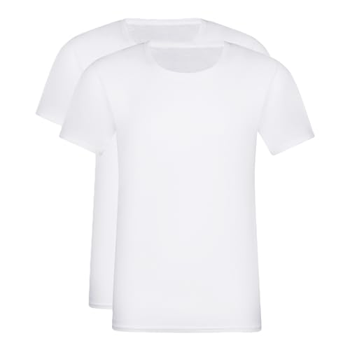 Dim Herren Lot de Courtes X2 T-Shirt, weiß, L (2er Pack) von DIM